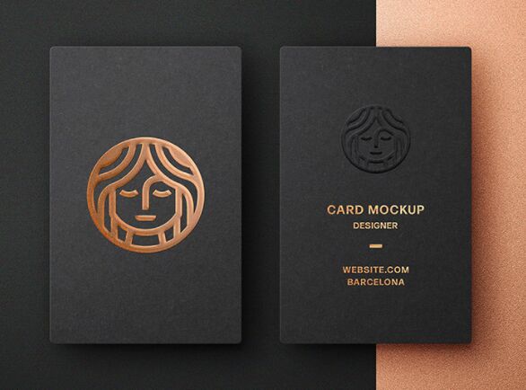 FOIL EMBOSSING BUSINESS CARD MOCKUP